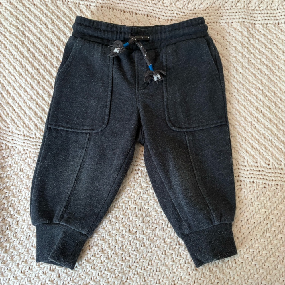 Billy Bandit Toddler Boys Dark Grey Navy Winter Fall Fleece Pant 2T 24 months